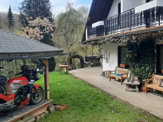 Der Garten vom Biker Gasthof Walhalja